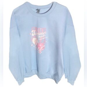 Taylor Swift Embroidered “Cruel Summer” Comfy Oversized Blue Crewneck